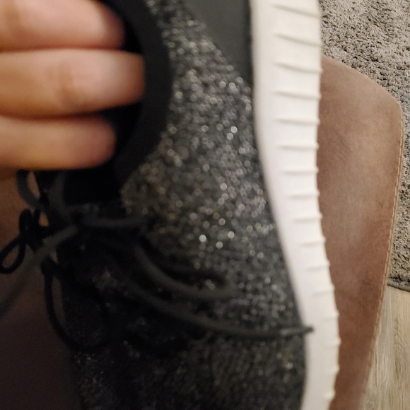𝅺ALDO Black and Silver Sparkly Sneakers - Picture 6 of 11